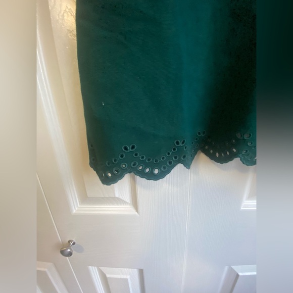 Sezane Dory Top Sleeveless Green Scalloped Hem - Picture 6 of 11